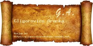 Gligorovics Aranka névjegykártya